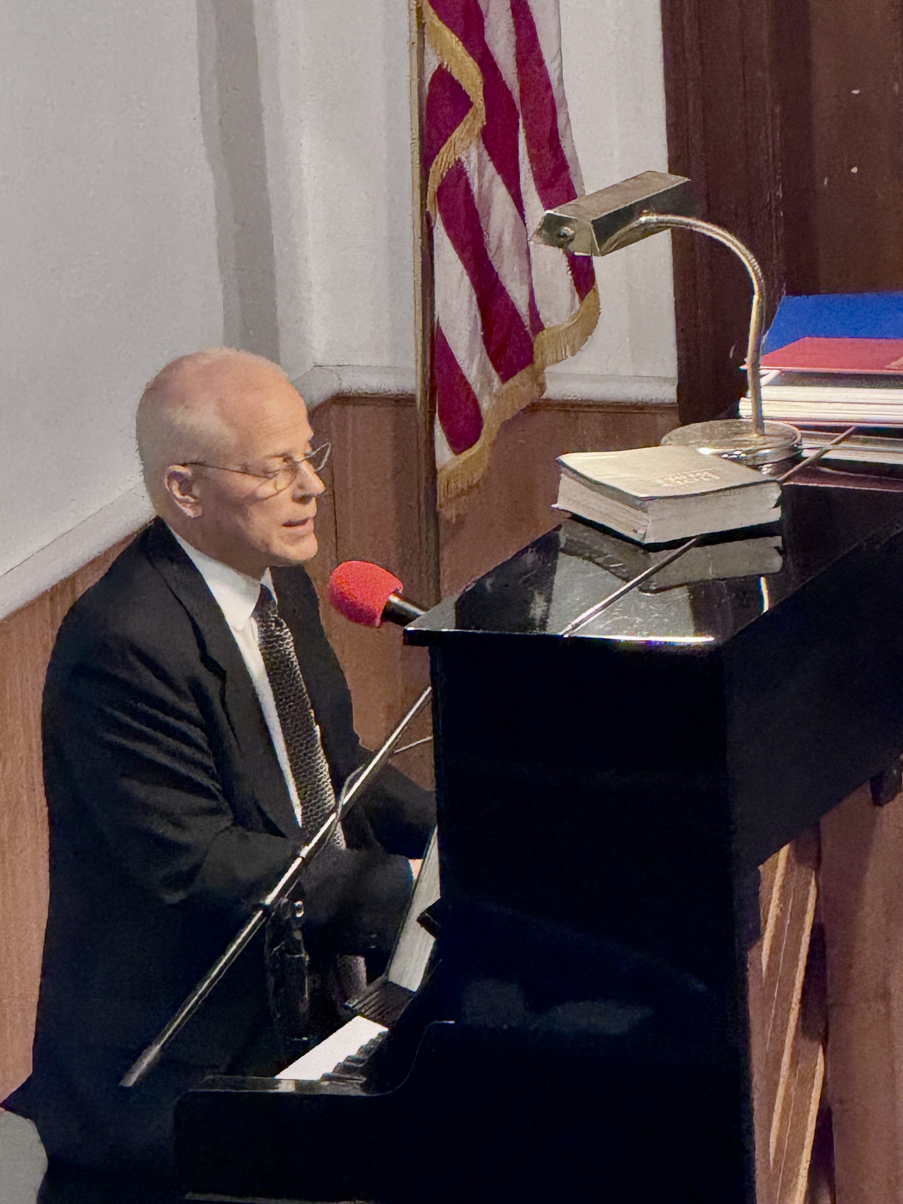 Pastor Tom preaching